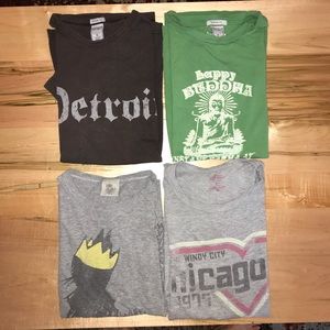 Six graphic T-shirts